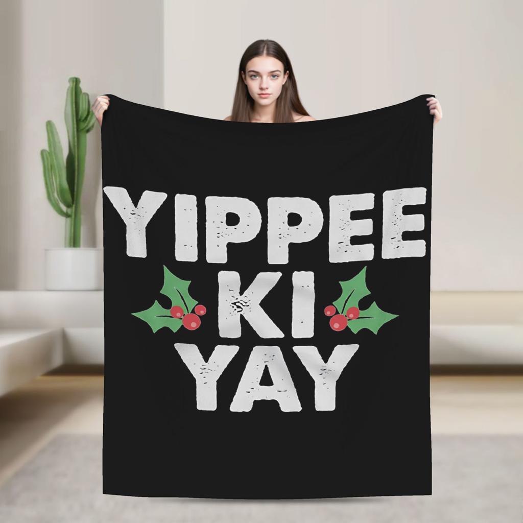 Джон Макклейн Рождественский Крепкий орешек Плед Yippee Ki Yay Фланелевый Оригинальный Теплый Плед для Покрывала Украшения Офиса