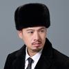 New Men Mink Fur Hat Fashion Men's Real Mink Fur Cap Winter Warm Top Hat Headgear Beanie Beret Natural Real Mink Fur Cap For Men
