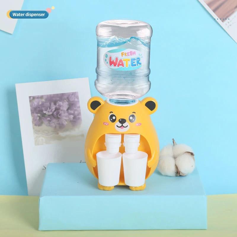 Мини-диспенсер для воды для детей, подарок, милая холодная/теплая вода, сок, молоко, питьевой фонтанчик, имитация мультяшной свиньи, кухонная игрушка