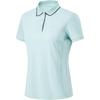 Comfortable Moisture-Wicking Sports Polo Shirt Women Tops Feather-Green APLU158-3