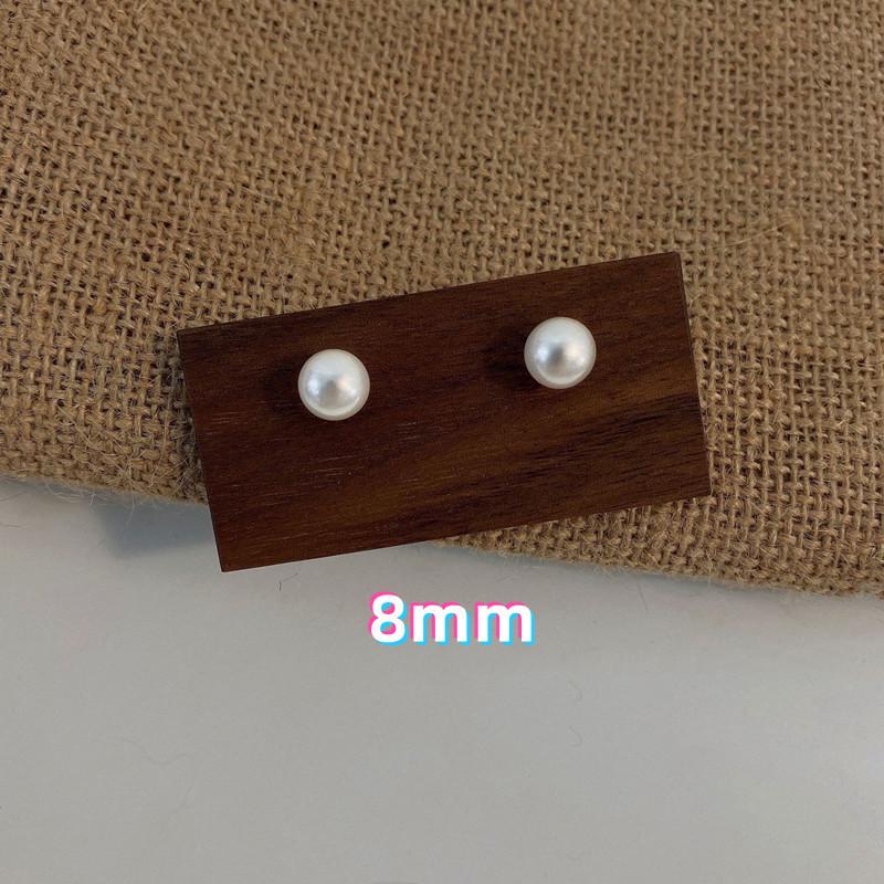 Корейские серьги в стиле ретро с жемчугом и серебряной иглой 925 пробы для женщин - Стиль знаменитости