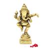 Brass Dancing Ganesha Decor Idol for Home Temple, Ganesha Statue for Home, Lord Ganesha Statue, Size - 4.5 Inches, Standard, Pack of 1