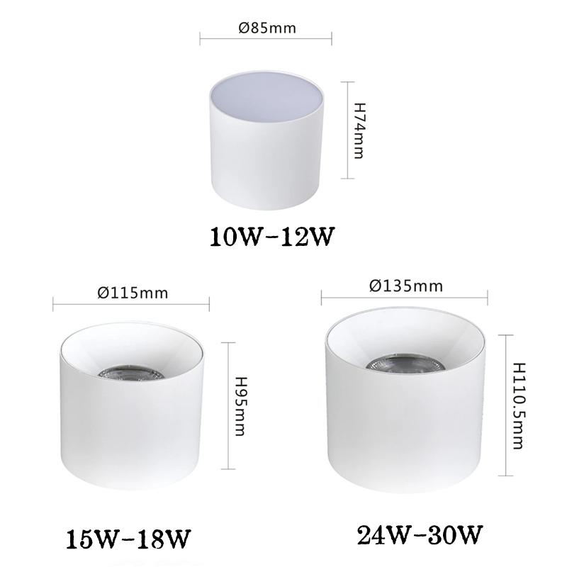 Круглый светодиодный потолочный светильник, потолочный светильник для гостиной, спальни, коридора, антибликовое освещение COB/SMD10W12W15W18W24W, бытовое освещение