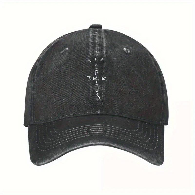 Хип-хоп Бейсболка CactusJack с потертостями Черная Snapback Кепка с вышивкой MOM I CAN FLY Подходит для любого сезона