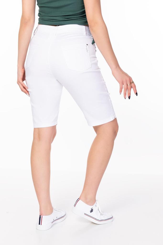 Женские модные шорты большого размера и бермуды Bonita Liz 163 1405083, 5 карманов на талии, Cicekli с разрезом для ног