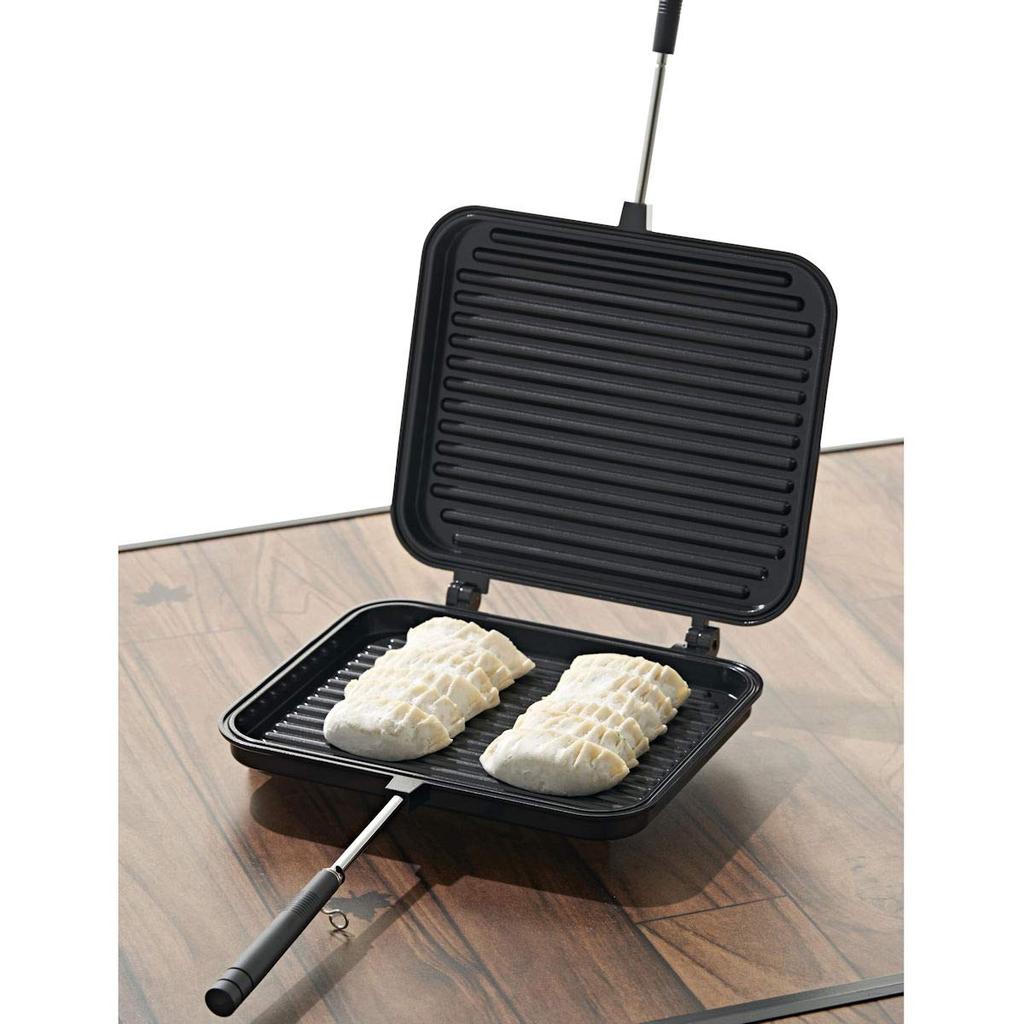 LOGOS Сковорода-гриль для сэндвичей 81062246 Черная Ширина 23 x Глубина 41 x Высота (Прибл.) 4.5cm