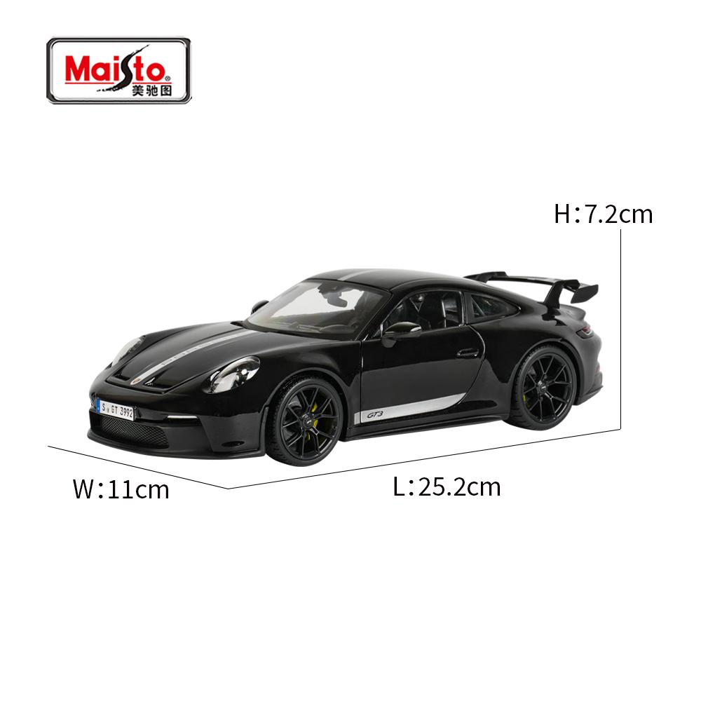 AABKP1 Maisto 1:18 2022 Porsche 911 GT3 Sports Car Orange Static Die Cast Vehicles Collectible Model Car Toys