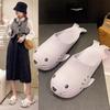 Cute Cartoon Seal Slides With Pvc Breathable Sole For Home And Beach Use