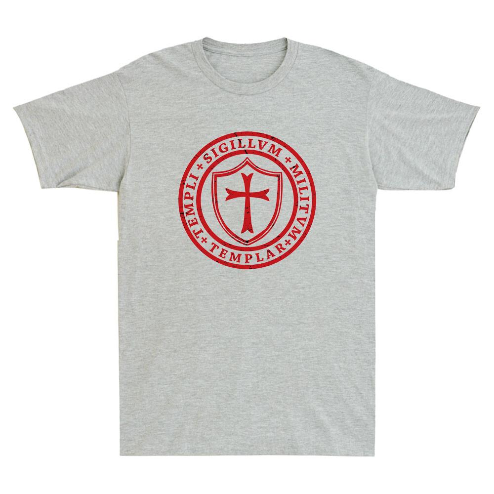 Distressed Knights Templar Cross Seal Of Soldiers Graphic Vintage Unisexs Tshirt