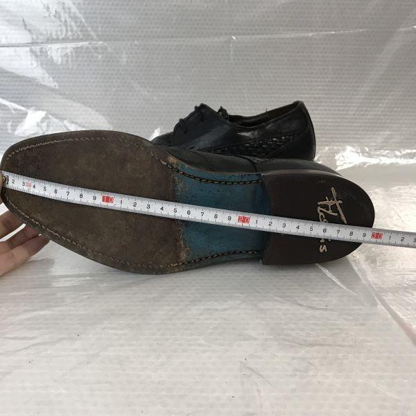 FLORIS VAN BOMMEL/Goodyear Welt Leather Wingtip Shoes/5.5G/24.5-25.0/Black/Business(USED)