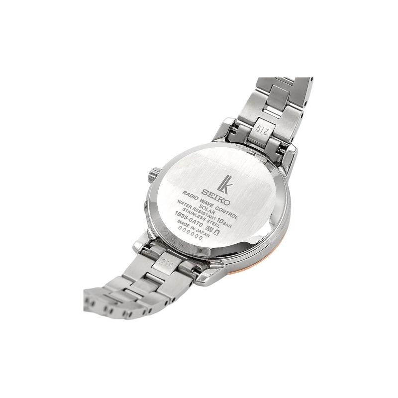 SEIKO Lukia Series Japanese and Korean Luxury Photo Dynamic Energy Solar Quartz Steel Strap Women's Watch White Dial SSVV074