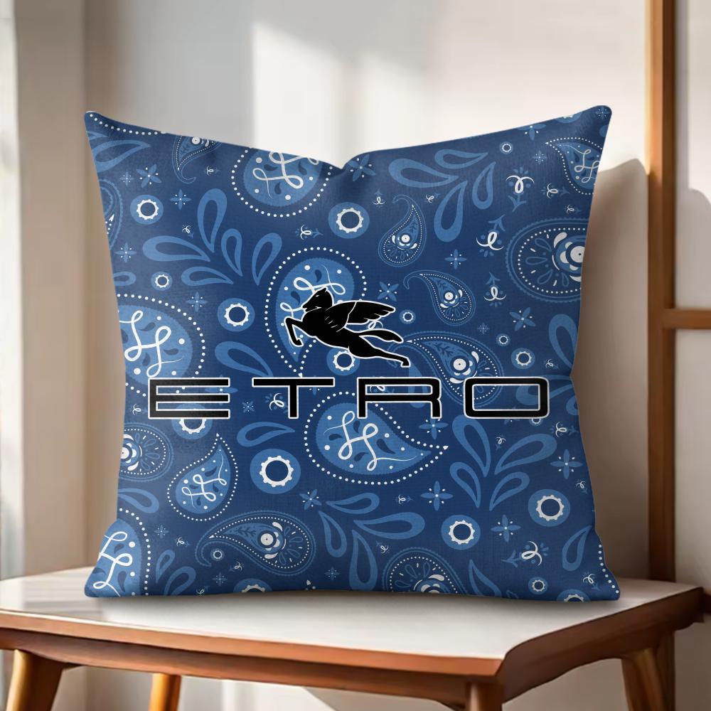 Fashion Design EEtroS Cushion Cover Natural Linen Organic Fabric DoubleSided Printing Couch Pillow Covers Home Decor