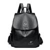 Fashion Tassel Backpack Women Simple Soft Leather Large Capacity Schoolbag Women Travel Backpack Mother Bag