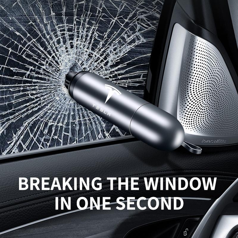 Car Safety Hammer Emergency Window Breaker Seat Belt Cutting Machine For Tesla Model 3 2022 Y X S Cc3 Cybertruck Y Juguete Roadster Coil 4