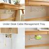 Under-table Storage Rack Table Bottom Power Socket Holder Hanging Rack Line Finishing Desk for Kitch