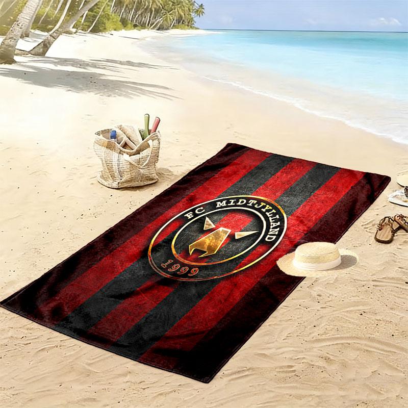 FC Midtjylland1 Print Beach Towel, Large Soft Quick Dry Towel for Beach Camping Swimming