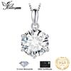 JewelryPalace Муассанит Цвет D 1 карат 1,5 карата 2 карата 3 карата Круглый кулон-ожерелье из стерлингового серебра 925 пробы для женщин Без цепочки