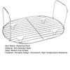 Roasting Rack Stainless Steel Steaming Rack with Handle Oval Cooling Rack Wire Rack with Integrated Feet Smoke And Grill Rack for Cooking Grilling