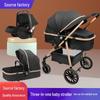 Premium Reversible Baby Stroller-Tricycle: High Landscape, Large Wheels, 3-in-1 Reclining Design for Sitting or Lying Down
