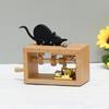 Hand Crank Music Box Decor, Creative Unique Figurines, Wooden Musical Ornaments