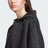 Adidas Originals Washed Out Crop Oversized Hoodie With Brand Logo Women Hoodies Black IW5573