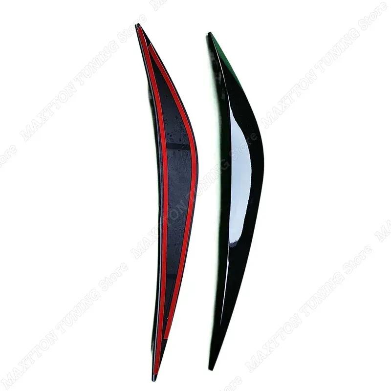 2Pcs Front Headlight Eyebrows Eyelid Lid ABS Body Kits Tuning Gloss Black/Carbon Look For BMW 1 Series F40 Hatchback -+