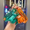 3D Милый Оранжевый Бобр Брелок Мультяшный Животный Кукла Подвеска Брелоки Шарм для Сумки Брелок для Ключей Автомобиля Аксессуары Подарок