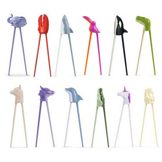 Забавные палочки для еды с животным принтом, нескользящие, милые палочки для лапши и суши для детей и взрослых, можно мыть в посудомоечной машине, уникальная посуда для дома, для азиатских блюд