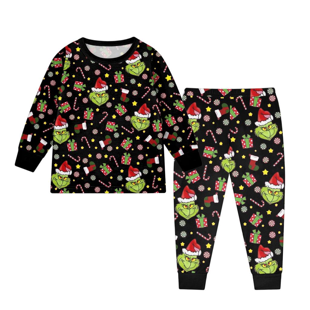 Детский модный костюм юбка топ с круглым вырезом и длинными рукавами брюки