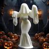 Статуя Невесты-Призрака на Хэллоуин, 3D-печатная белая скульптура призрака, настольное украшение для двора, сада, газона, для внутреннего и наружного декора