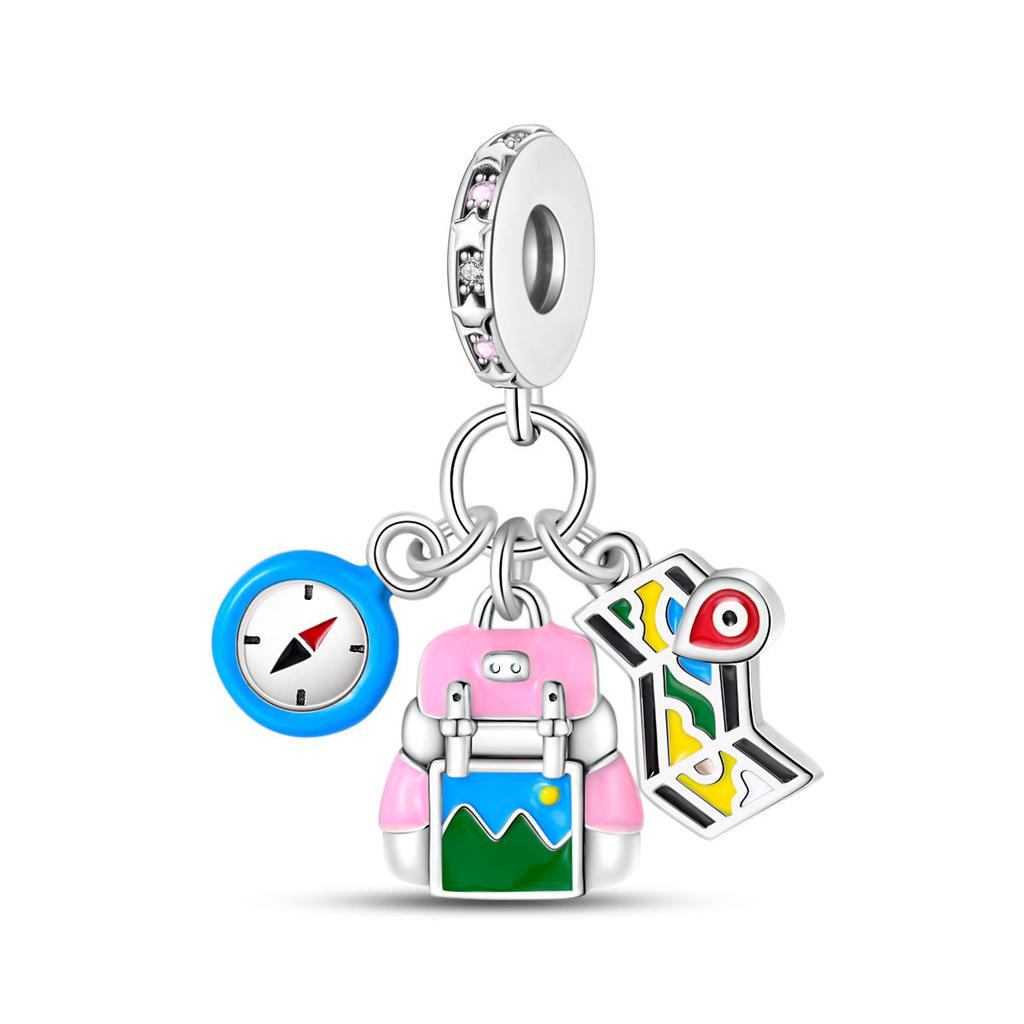 2026 Three-piece Series Flamingo Little Prince Charm Pendant Beads Jewelry Bracelet Accessories Female 925 Silver