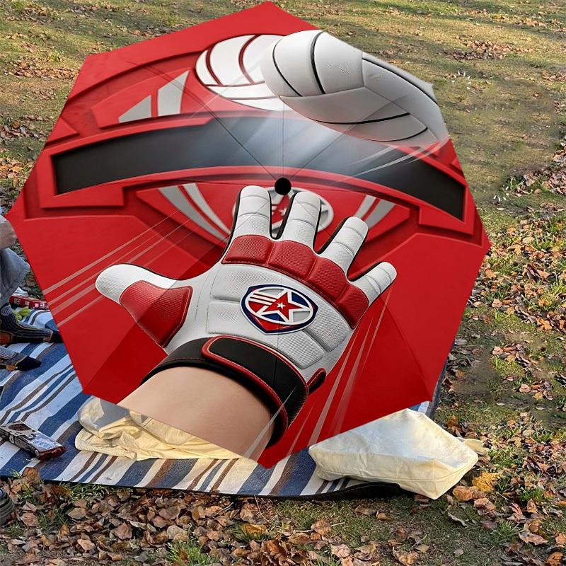 1PC Volleyball Umbrella-8-Rib Reinforced, Automatic Open, Lightweight & Durable, Fashion Accessory for Outdoor, H0335