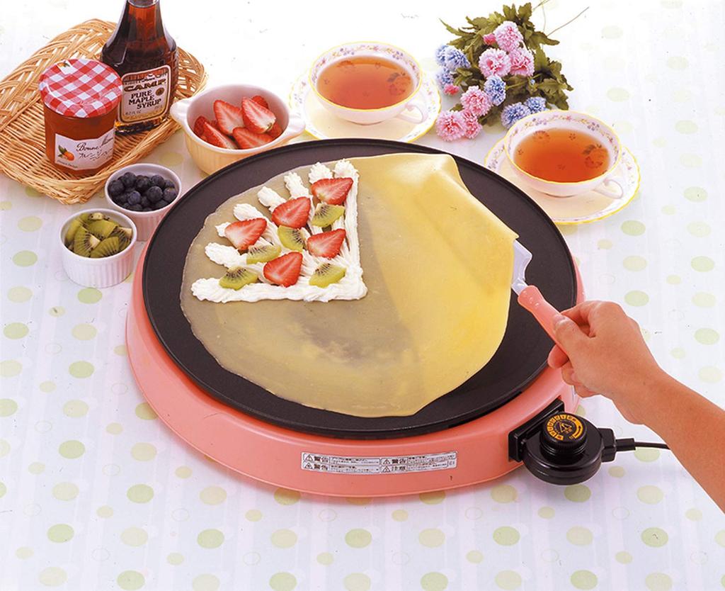 Sugiyama Metal Homemade Crepe Hot Plate, Creple, Pink, KS-2665