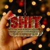 Funny Friendship Christmas Ornament Letter Charm Humorous Friend Pendant with Hanging Cord Holiday Decor
