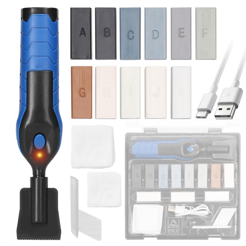 DIY Floor Furniture Repairing Tool Set Ceramic Tile Scratch Hole Crack Filler Handheld Melting Wax Tool for Household Use