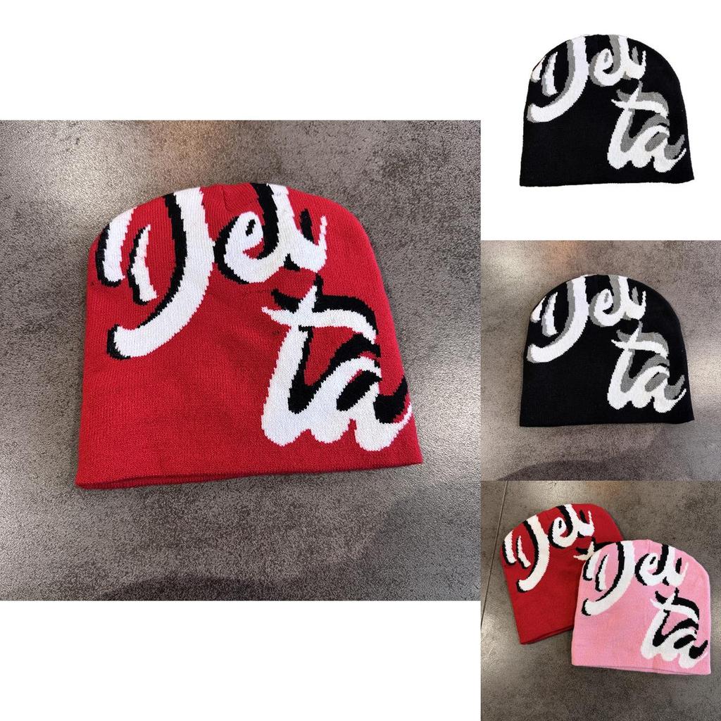 Knitted Hat For Men Women With Letter Jacquard Acrylic Warmth For Winter And Fall Comfort