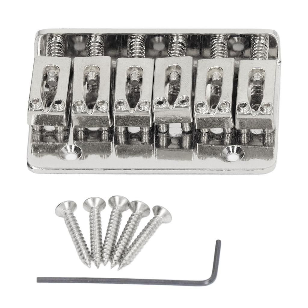 6 String Guitar Fixed Saddle Bridge Hardtail Top Loader Iron Electric Guitar Saddle Bridge