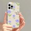 Love Heart Phone Case For iPhone 13 Case iPhone 14 15 Pro Max 11 12 XR XS X 7 8 15 Plus SE Cute Flower Shockproof Bumper Cover
