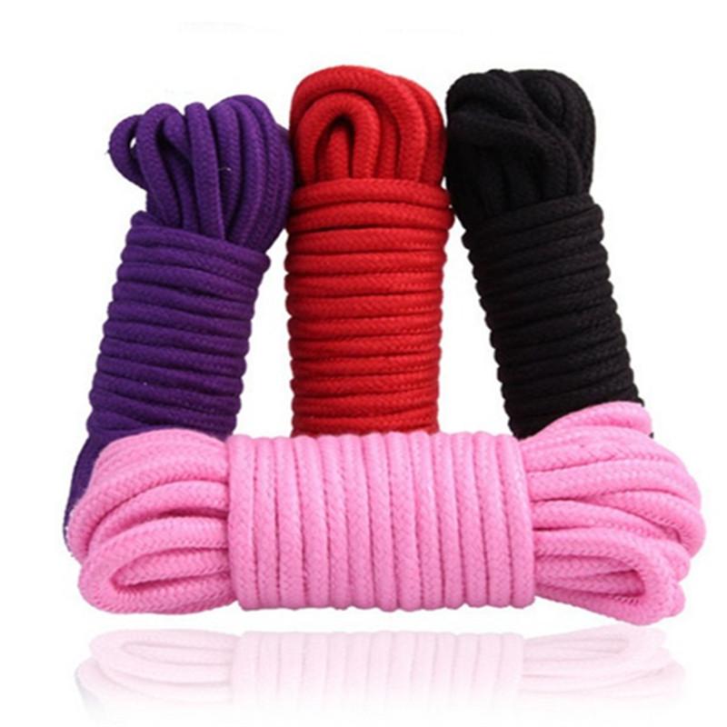 5m/10m Soft Cotton Rope Female Slave Bondage Gear Set Adult Games Binding Role-Playing Sex Toys for Couples Women
