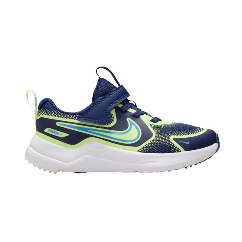 Nike Cosmic Runner Abrasion Resistant Kids' Running Shoes University Blue/Neon Green Children Aged 3 7 Years Old HM4400-403