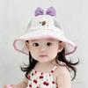 Summer Baby Girl Mesh Bucket Hat With Bow Large Brim Sun Protection Princess Infant Sun Hat For Outdoor