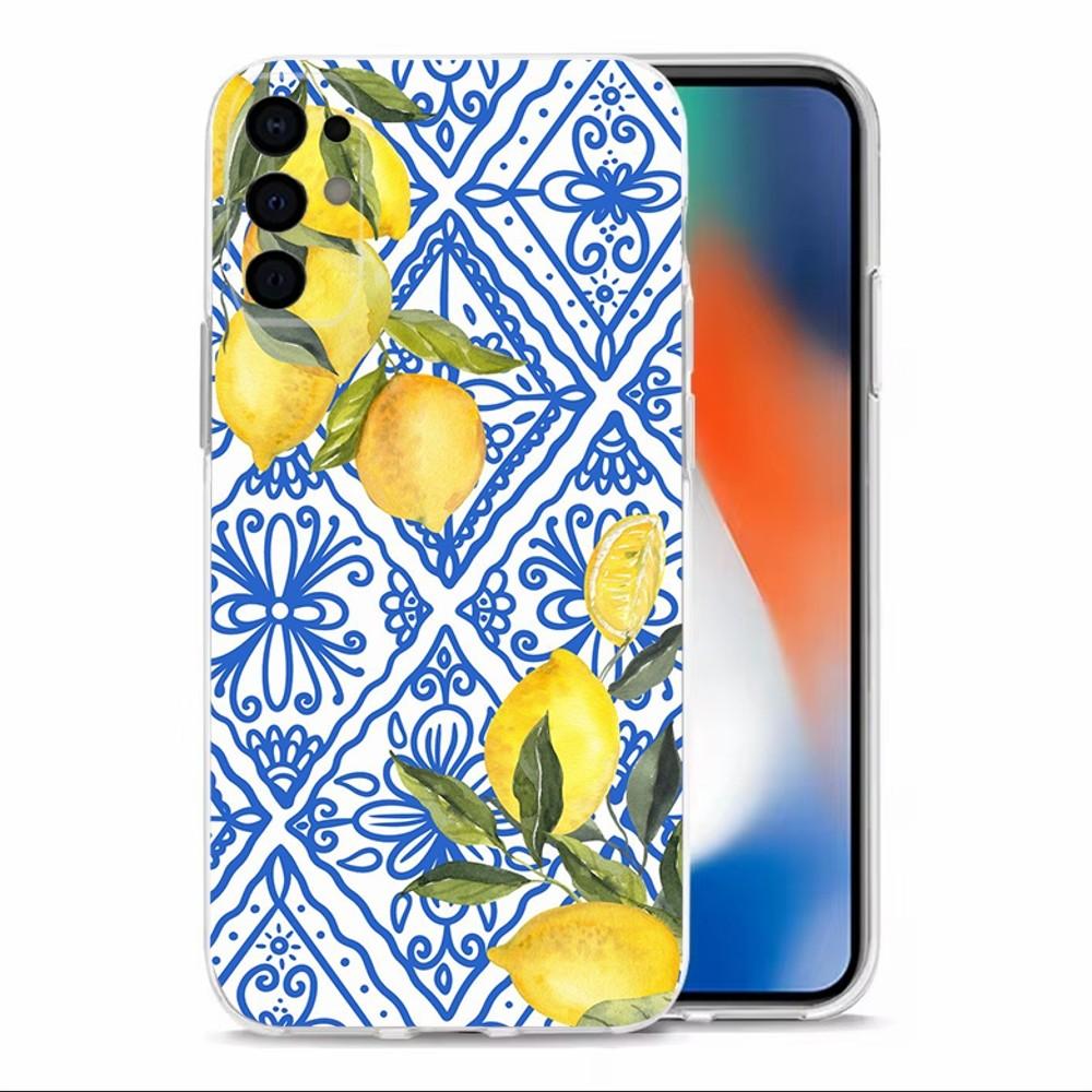 Фруктовый средиземноморский лимонный чехол для телефона Для Samsung S30,S23,S21,S22,S20 Ultra,S20 FE lite,S10,S9,S8Plus Прозрачный корпус