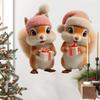 Мультяшная шапка Санты, Белочка, Рождественский подарок Наклейки на стену, Рождественское украшение комнаты Наклейки на стену