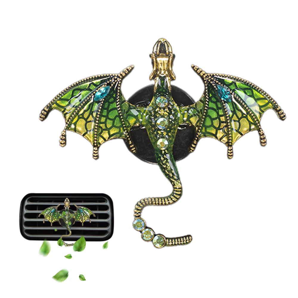 Зажим для ароматерапии в виде дракона, симпатичный автомобильный ароматизатор, зажим для вентиляционного отверстия, блестящий освежитель воздуха в виде летающего дракона для автомобильного воздуховыпускного отверстия