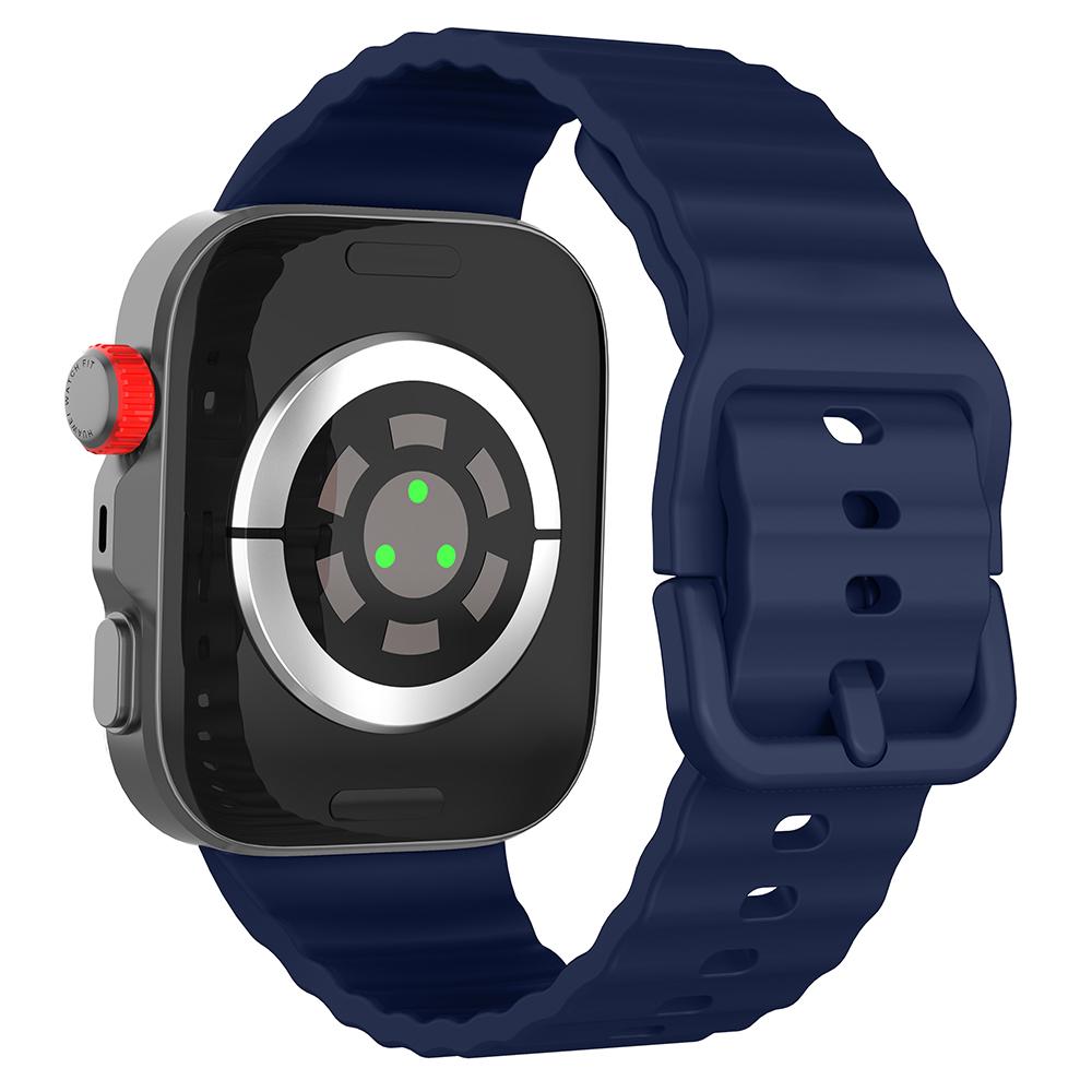 Replacement Silicone Strap for Huawei Watch Fit 3/4/4 Pro Wave Pattern Smart Watch Wrist Band