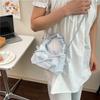 Нишевая плиссированная дизайнерская сумка-тоут в корейском стиле, модная и милая сумка через плечо с бантом в горошек, рюкзак с привлекательным дизайном для девочек