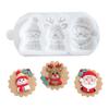 Three Santa Claus Elk Christmas Snowman Snowflake Silicone Mold Fondant Cake Dessert Chocolate Mold Decoration Tools