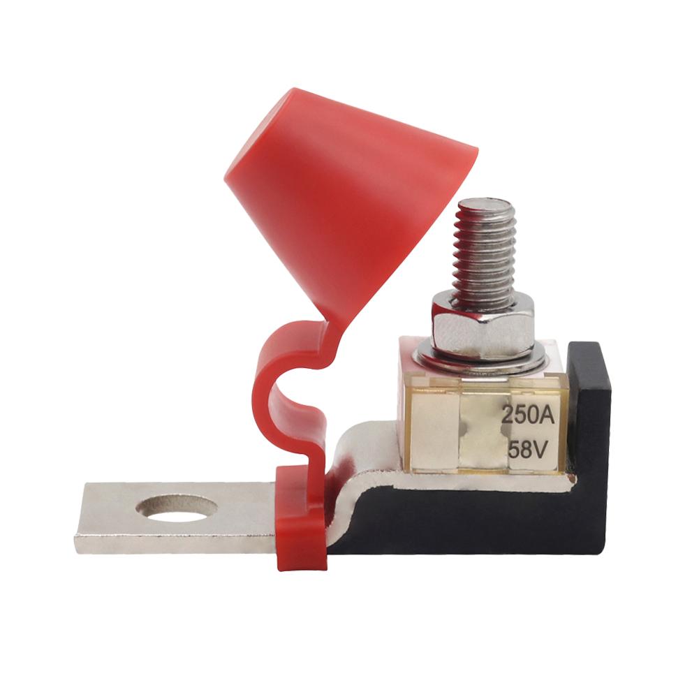 M8 Marine Rated Battery Fuse 30A-300A Marine Battery Terminal Holder with 58V Ring Fuse for Boat Truck for RV Cruise Ship Crane