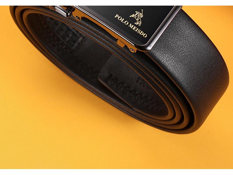 Paul Messider Мужской Кожаный Ремень с Роскошной Автоматической Пряжкой