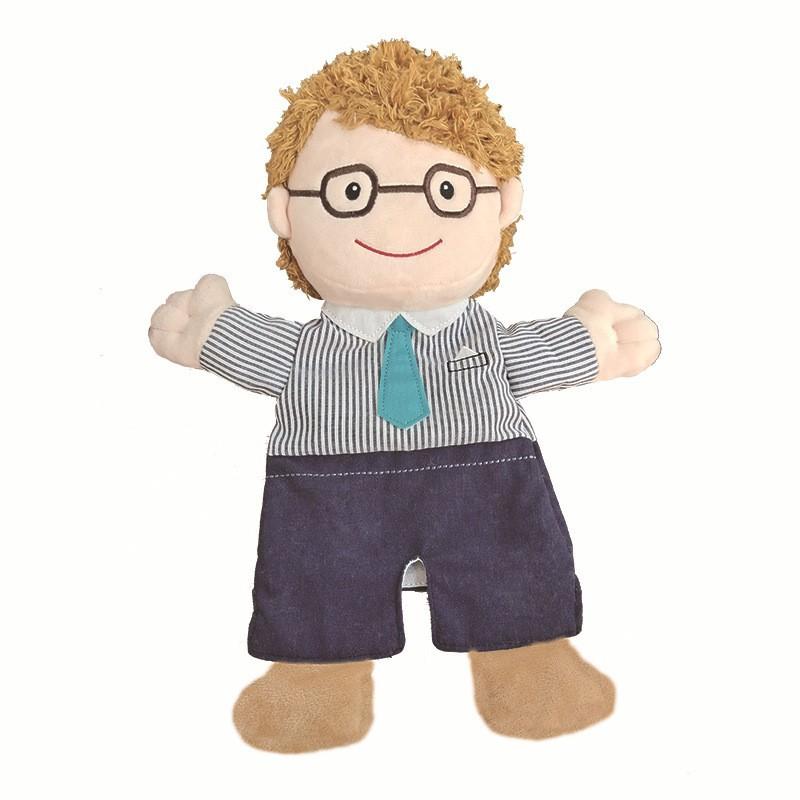 Family Soft Stuffed Toy Doll Cospaly Brother Sister Dad Mum Plush Doll Educational Baby Toys Kawaii Hand Finger Full Body Puppet